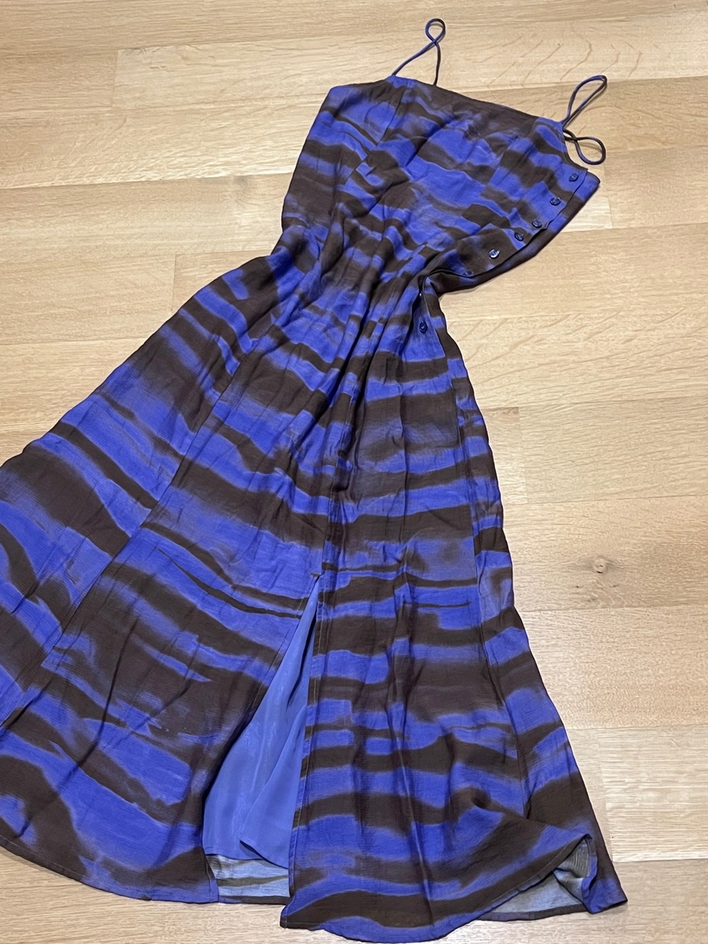 SAMSOE Annah dress in Iris Tide Striped Maxi Dress
